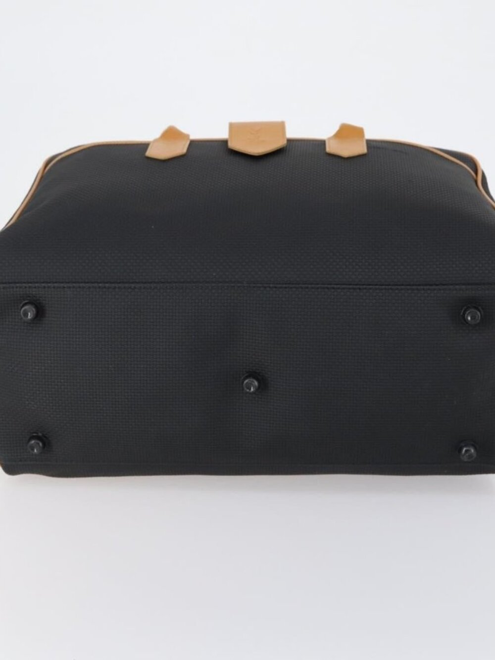 SAINT LAURENT Cassandra Boston Bag PVC Black Brown gold Auth ep11750 - Picture 6 of 16